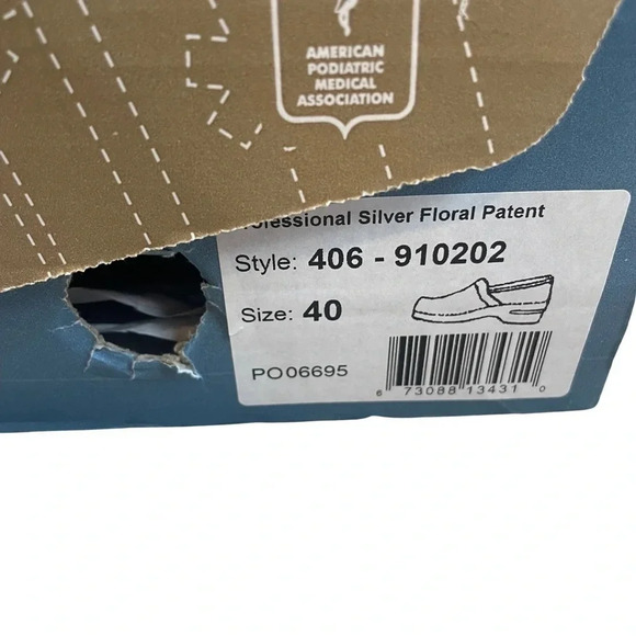 DANSKO black & silver patent leather professional silver clogs size 40 (9.5/10) - Picture 5 of 7